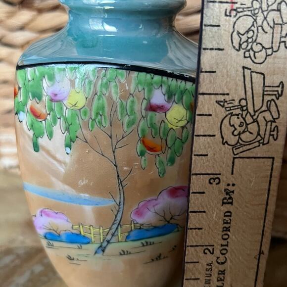 Luster peach Japanese vase - Picture 7 of 7